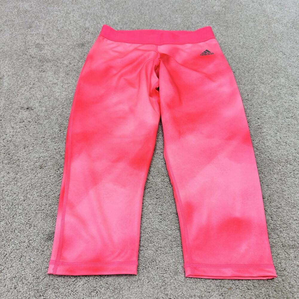 Adidas Leggings Cropped Women’s Pink Pull On Size Small